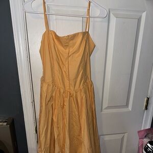 Fashion Nova Spaghetti Strap Mustard Dress